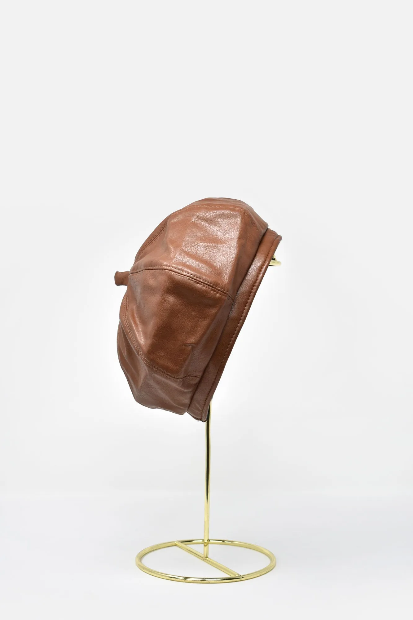 Margot Faux Leather Beret