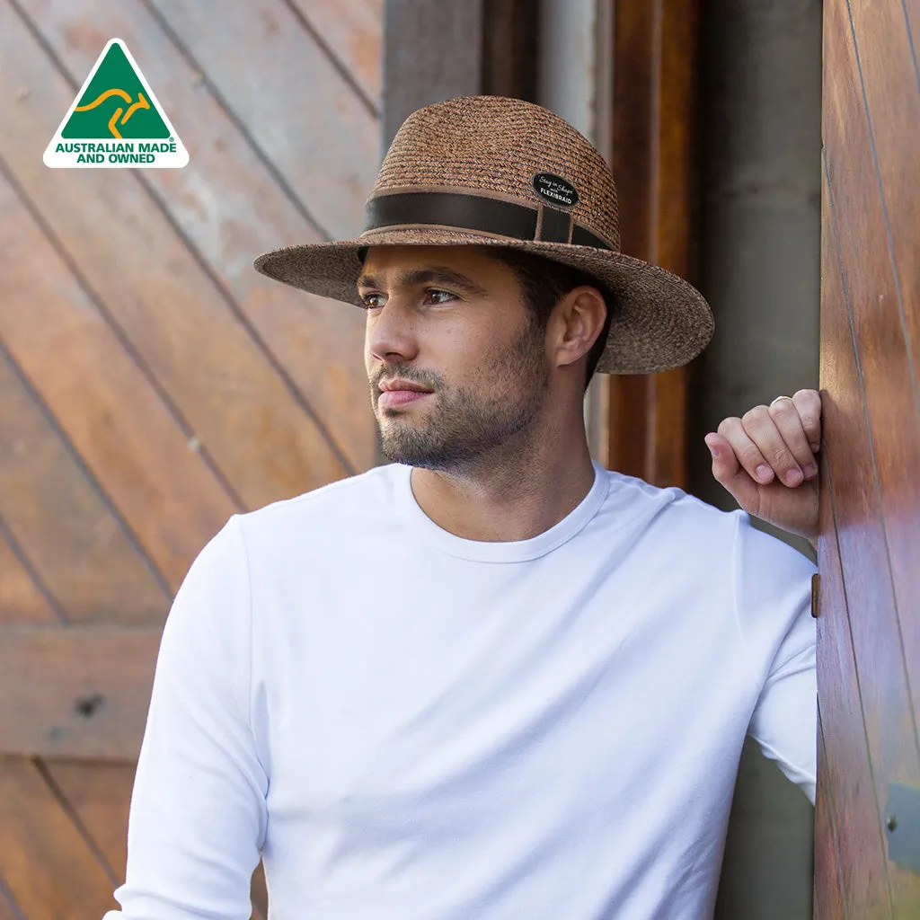 Mario Flexibraid® Fedora - Mixed Brown