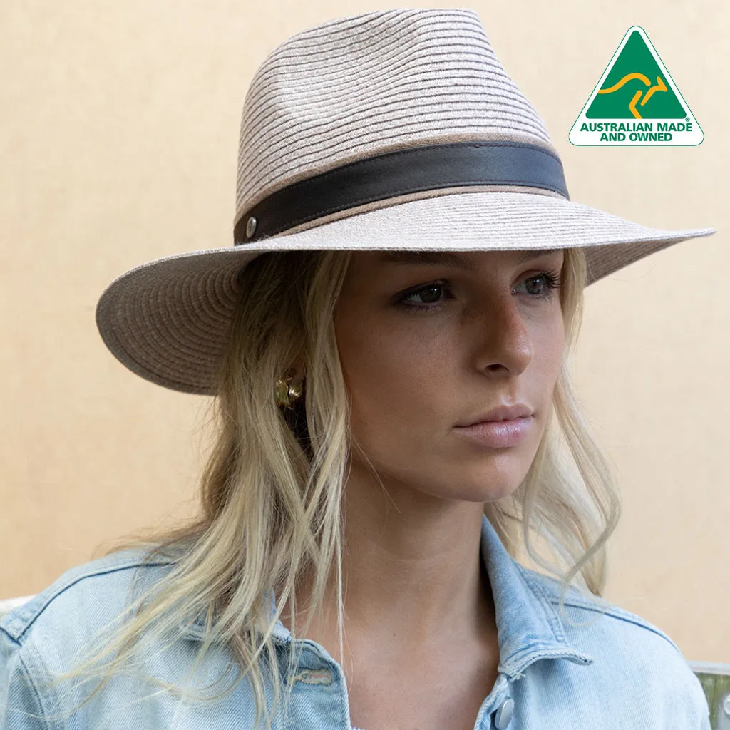 Mario Flexibraid® Fedora - Mixed Taupe