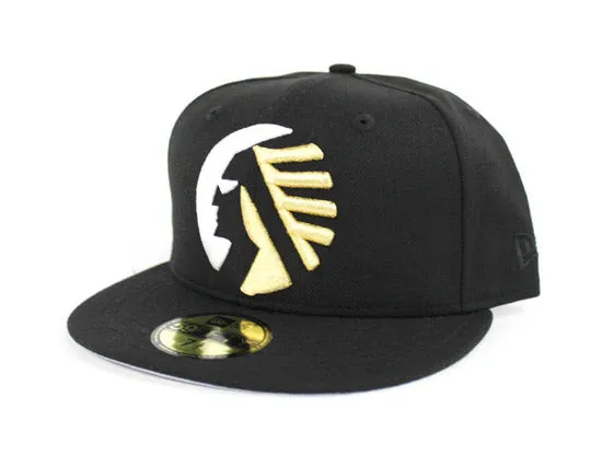 Memphis Chicks 59fifty New Era Fitted Hat (Air Retro 14 DMP Black Gold Gray Under Brim)