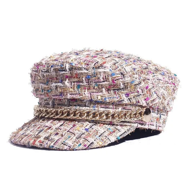 Military Sailor Tweed Captain Hat