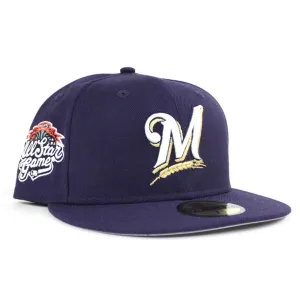Milwaukee Brewers 2002 All Star Game New Era 59Fifty Fitted Hat (Light Navy Gray Under Brim)