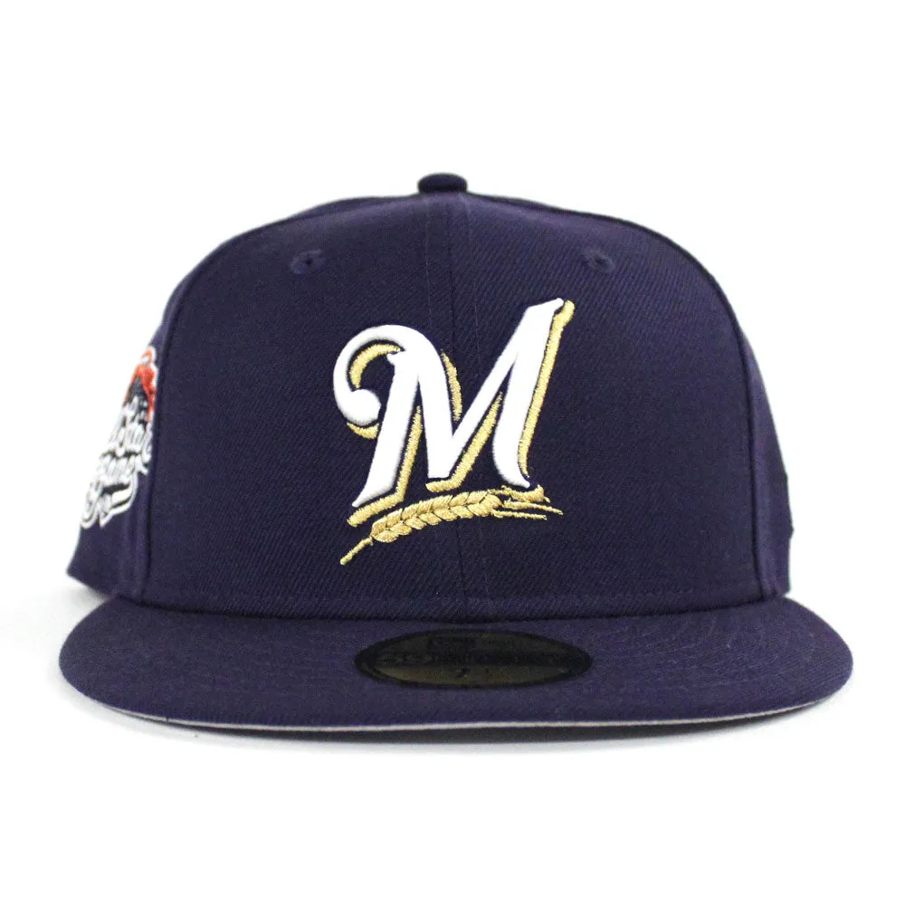 Milwaukee Brewers 2002 All Star Game New Era 59Fifty Fitted Hat (Light Navy Gray Under Brim)
