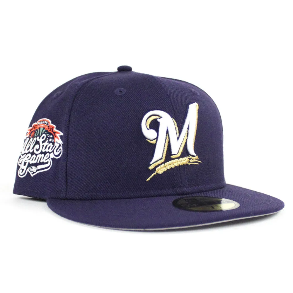 Milwaukee Brewers 2002 All Star Game New Era 59Fifty Fitted Hat (Light Navy Gray Under Brim)