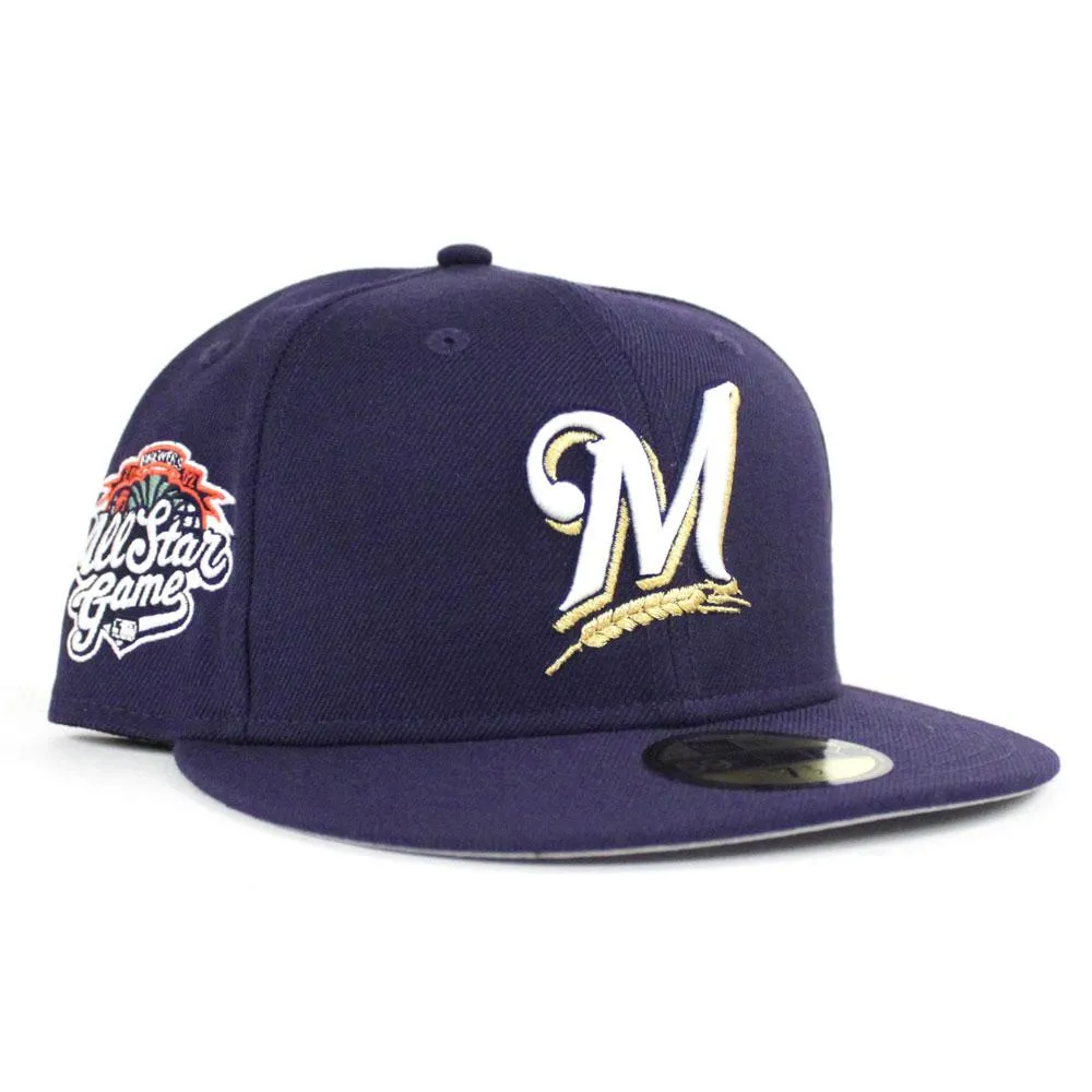 Milwaukee Brewers 2002 All Star Game New Era 59Fifty Fitted Hat (Light Navy Gray Under Brim)