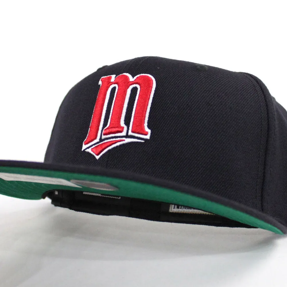 Minnesota Twins 1991 World Series New Era 59Fifty Fitted Hat (Navy Black Sweatband Green Under Brim)