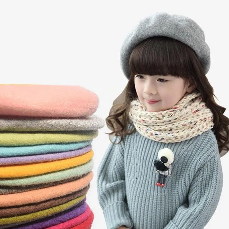 Modern Art Baby Hat for Girls Candy Beret Hat Kids Caps for Girls In elegant New Style