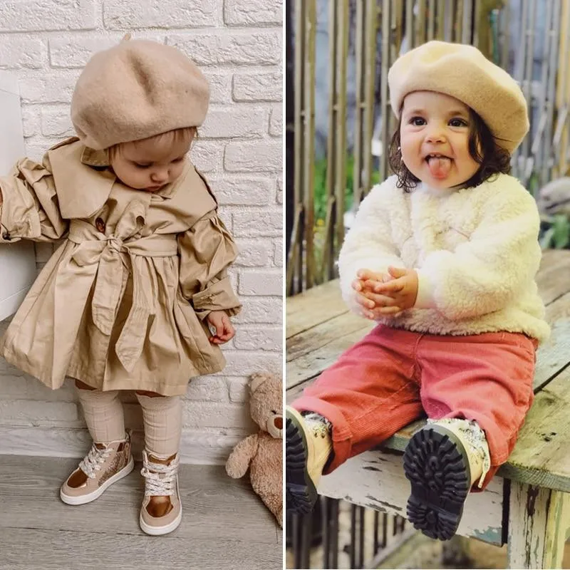 Modern Art Baby Hat for Girls Candy Beret Hat Kids Caps for Girls In elegant New Style