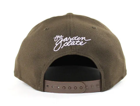 New Jersey State New Era 9Fifty Snapback Hat (Brown Gray Under Brim)