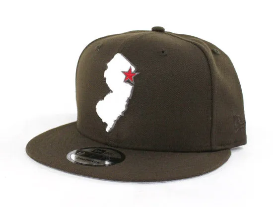 New Jersey State New Era 9Fifty Snapback Hat (Brown Gray Under Brim)