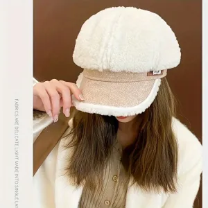 New Lamb Hair Octagonal Hat