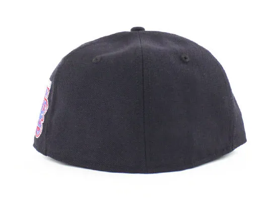 New York Yankees 1975 World Series 59Fifty New Era Fitted Hats (Navy Green Under Brim)