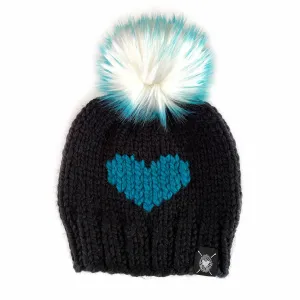 NEW! Zero Waste: Big Heart Pom Pom Beanie by Nickichicki