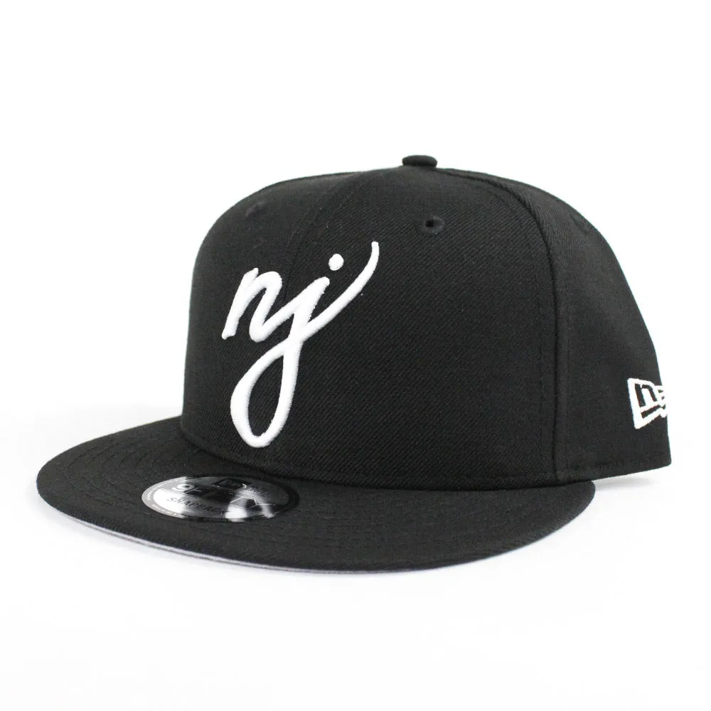 NJ Script New Era 9Fifty Snapback Hat 2018 (Black Gray Under Brim)
