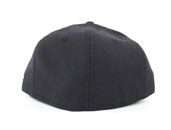 NY Script New Era 59Fifty Fitted Hats (Navy Gray Under Brim)