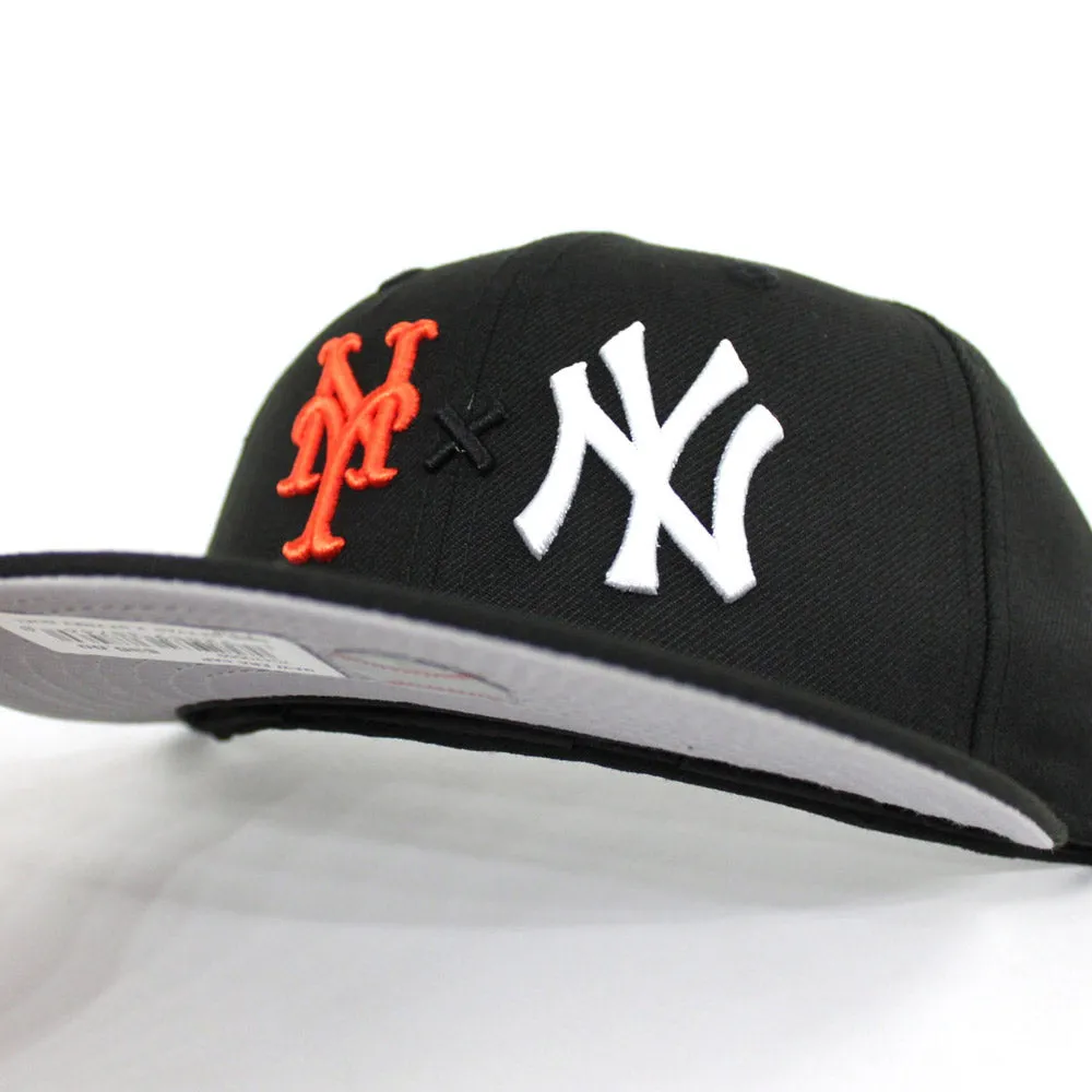 NY Yankees x NY Mets Duel New Era 59Fifty Fitted Hat (Black Gray Under Brim)