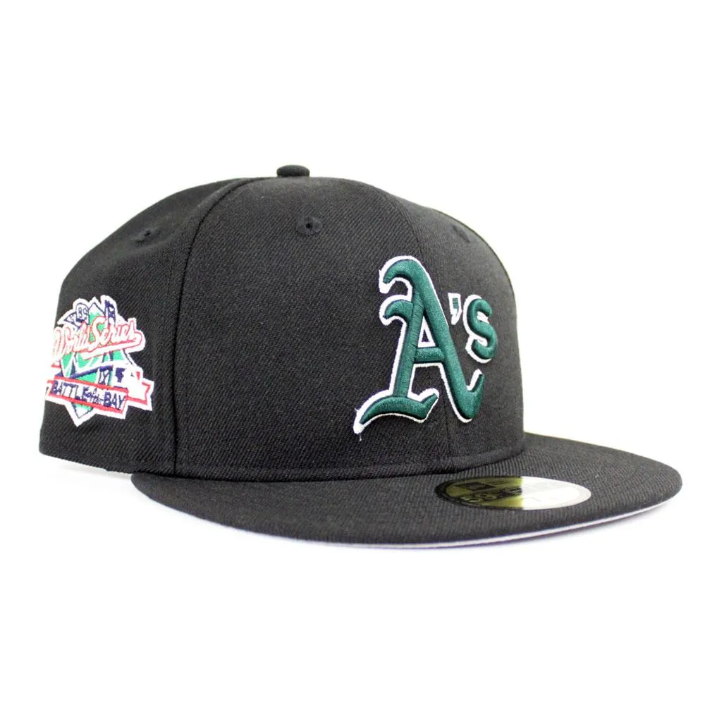 Oakland Athletics 1989 Battle of the Bay World Series New Era 59Fifty Fitted Hat (Black Gray Under Brim)