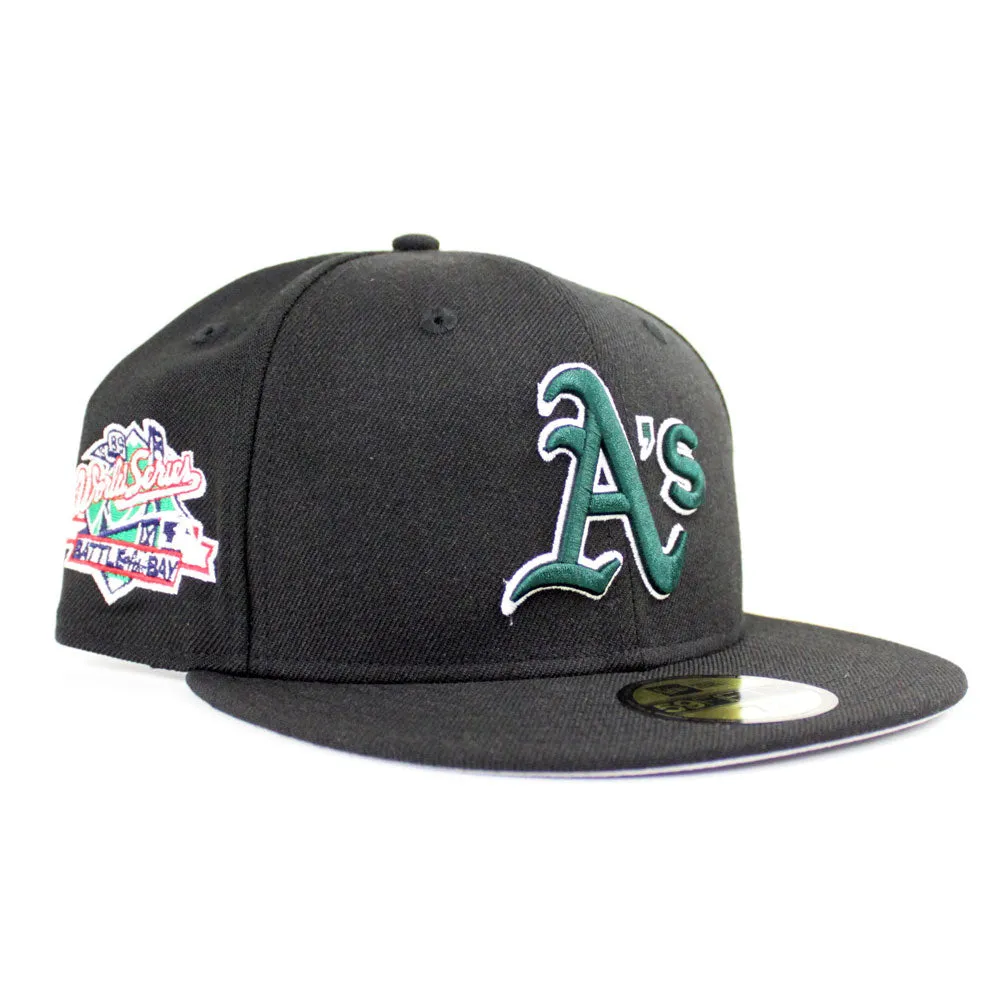 Oakland Athletics 1989 Battle of the Bay World Series New Era 59Fifty Fitted Hat (Black Gray Under Brim)