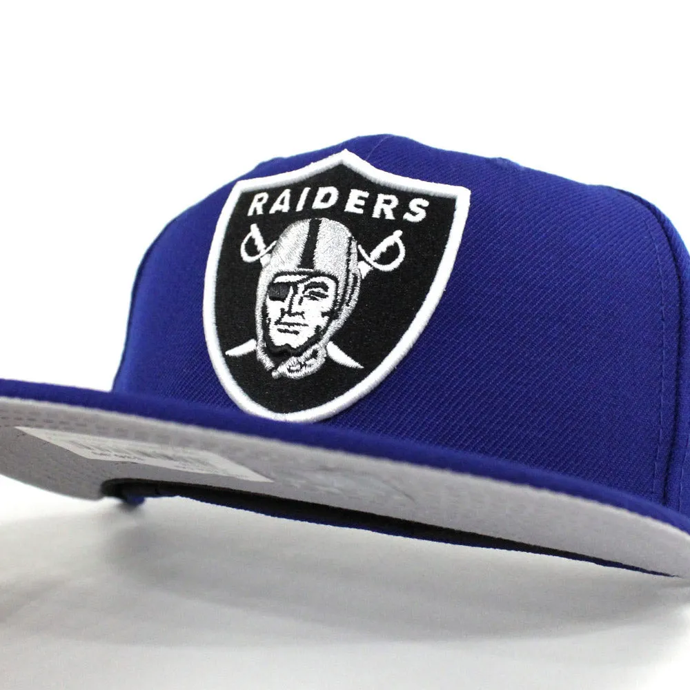 Oakland Raiders New Era 59Fifty Fitted Hat (Blue Gray Under Brim)