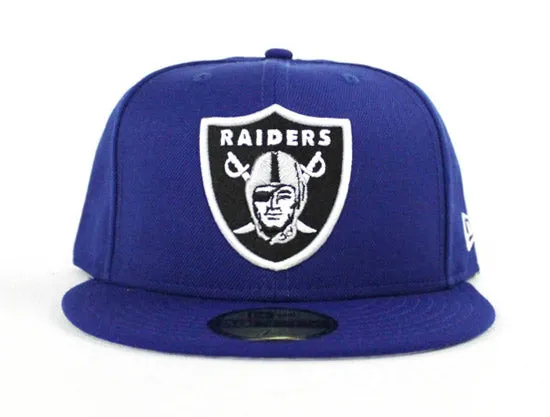 Oakland Raiders New Era 59Fifty Fitted Hat (Blue Gray Under Brim)