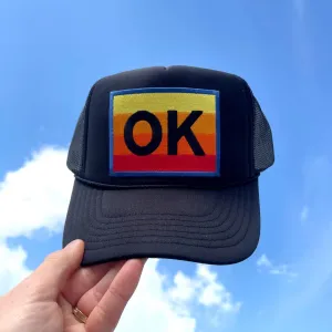 OK Rainbow Hat in Black