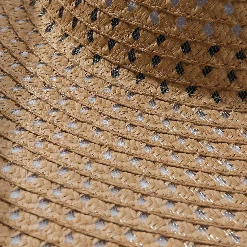 Oversized  Wide Brim Straw Hat UV Protection Floppy Foldable
