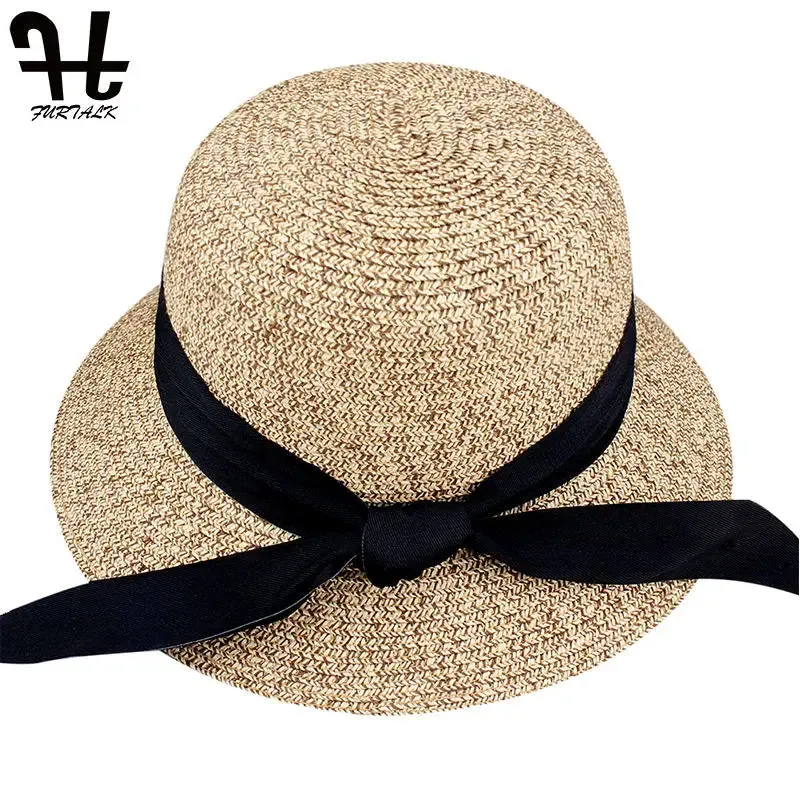 Panama Sun Hat for Women Summer Hat UV Protection Floppy Beach Straw Hat Wide Brim Travel Sun Cap