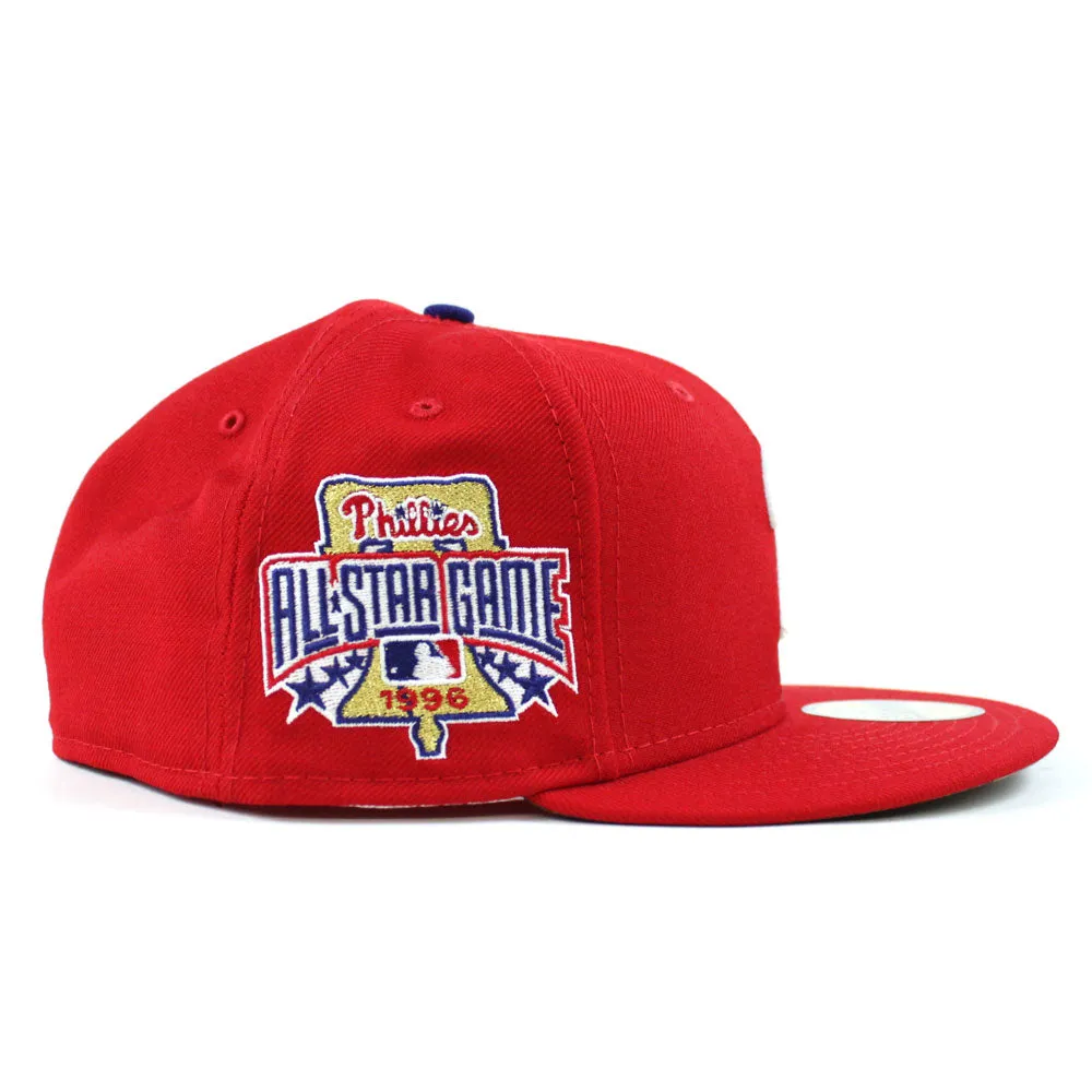 Philadelphia Phillies 1996 All-Star Game 59Fifty New Era Fitted Hats (Red Camo Under Brim)