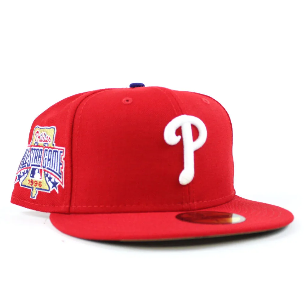 Philadelphia Phillies 1996 All-Star Game 59Fifty New Era Fitted Hats (Red Camo Under Brim)