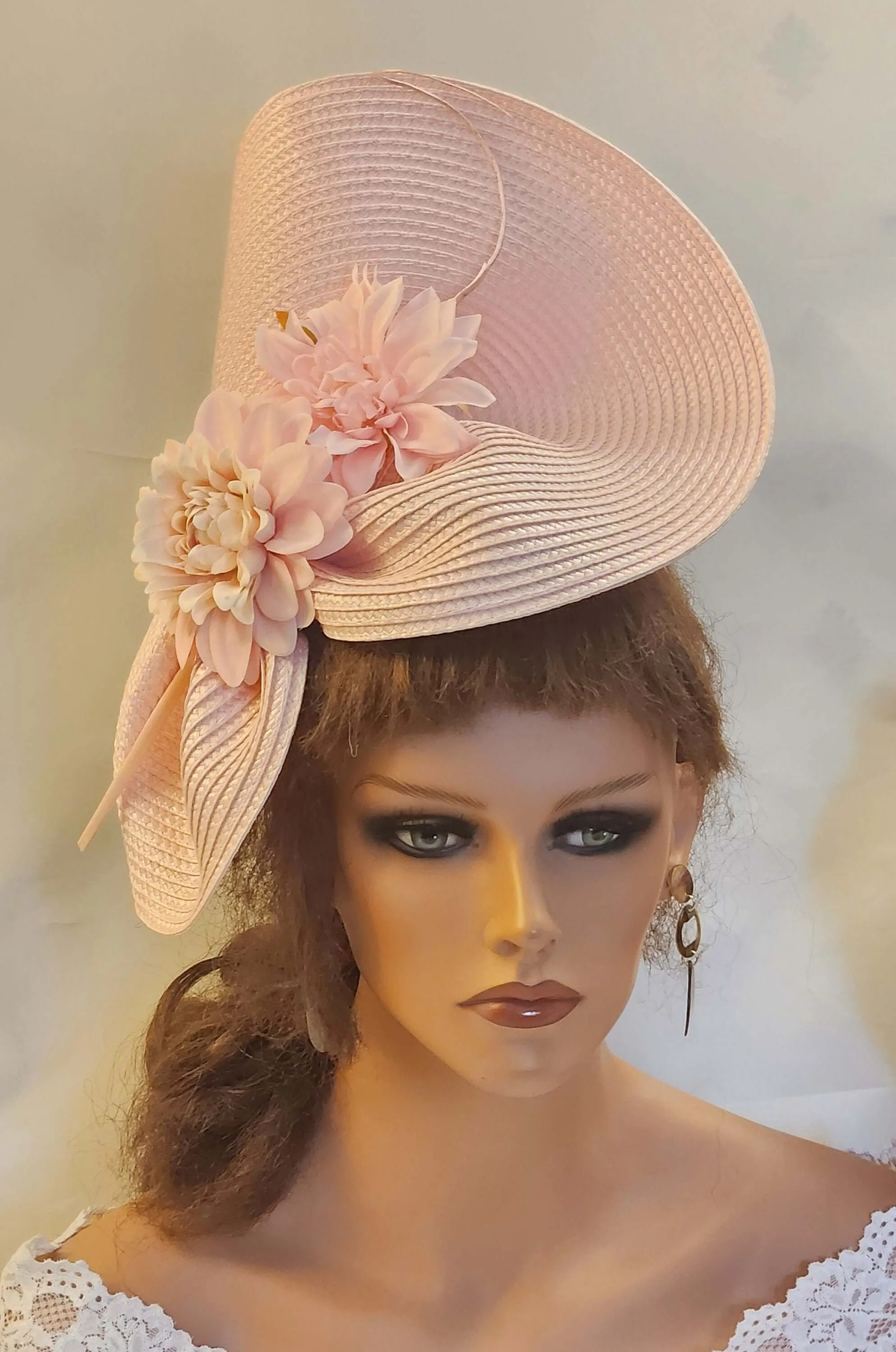 PINK FASCINATOR #Pink Fuchsia Hatinator Pink floral quil Kentucky derby Ascot fascinator Wedding Mother of bride hat Church Hat fascinator