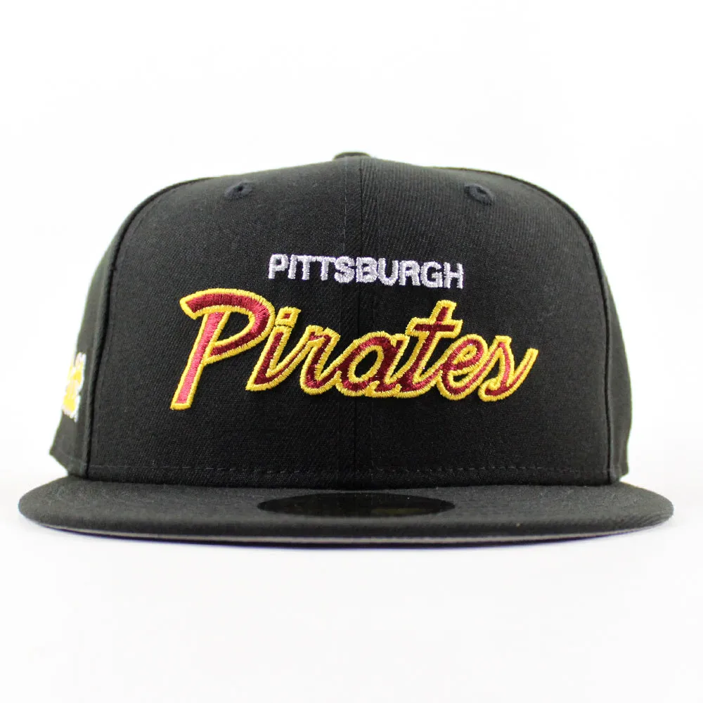 Pittsburgh Pirates x Pitt Panthers 59Fifty New Era Fitted Hats (Black Gray Under Brim)