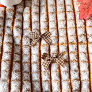 Plaid Mini Hair Bow
