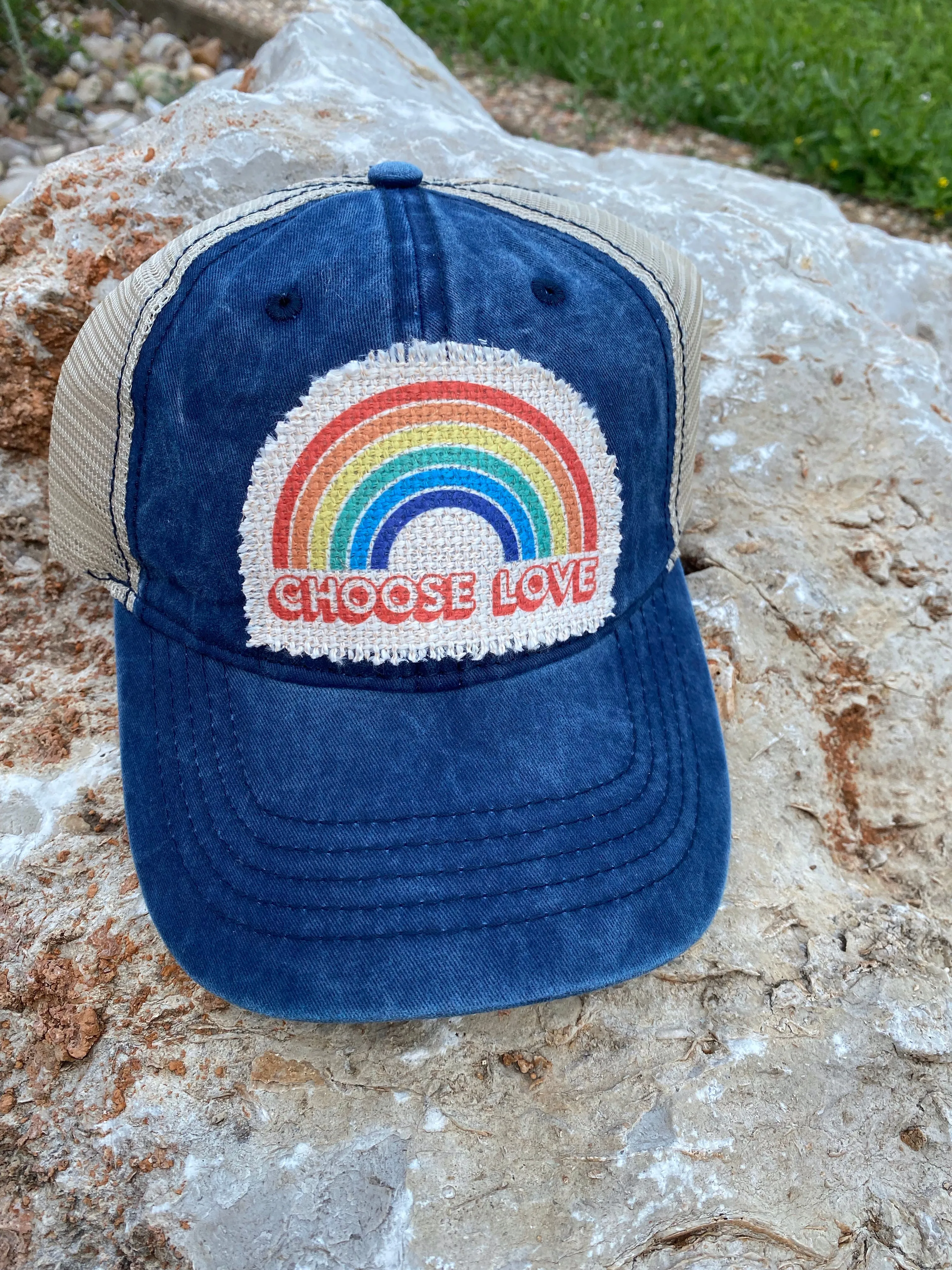 Pride Frayed Patch Caps