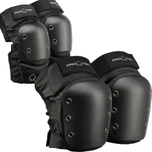 Pro-Tec Adult Knee/Elbow Pad Set Black
