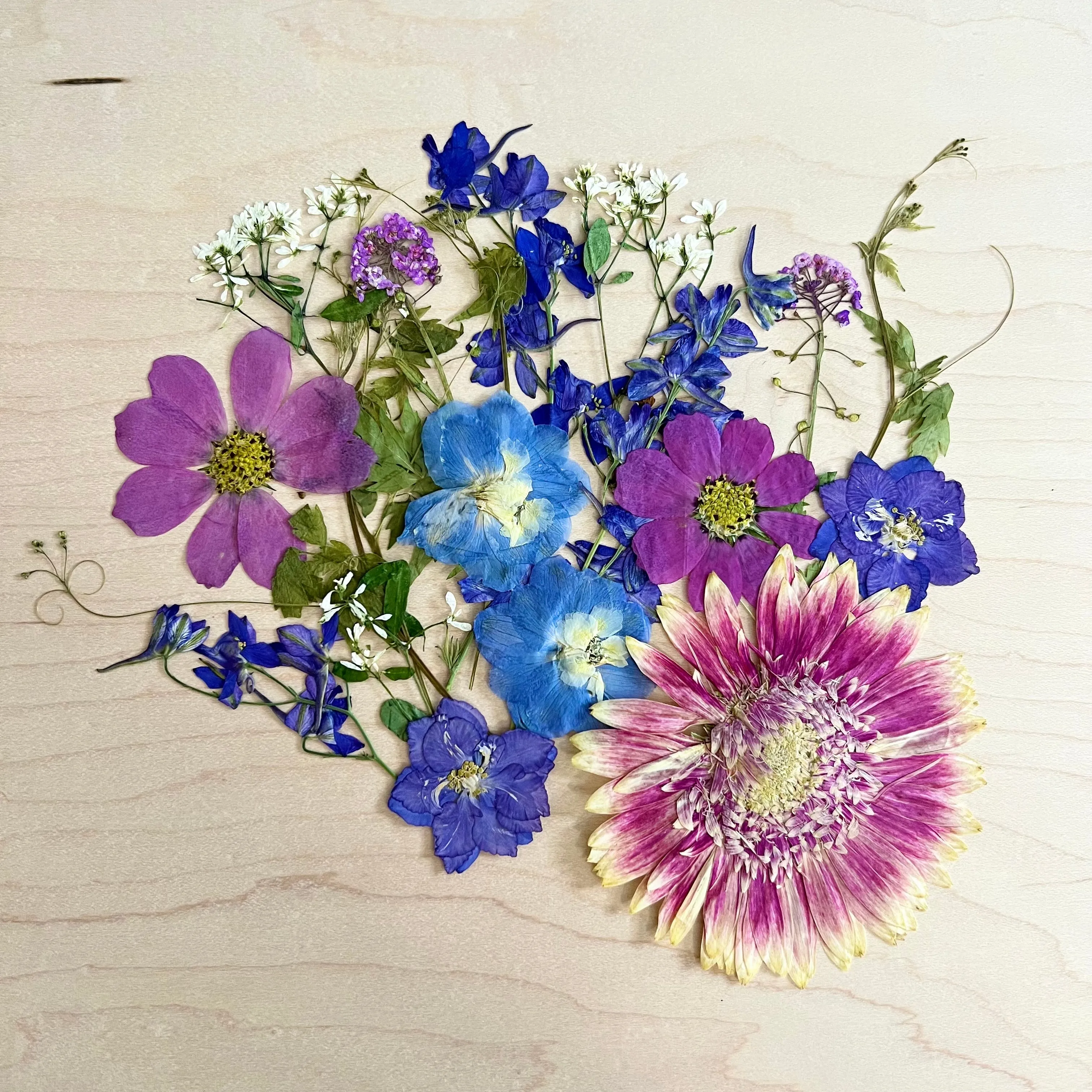 Purple Wildflowers - Custom Pressed Flower Letters - Made to Order