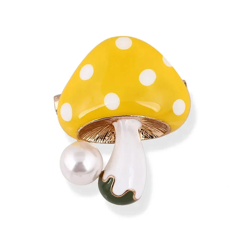 "Magic Toadstool" Polka Dot Mushroom Brooch