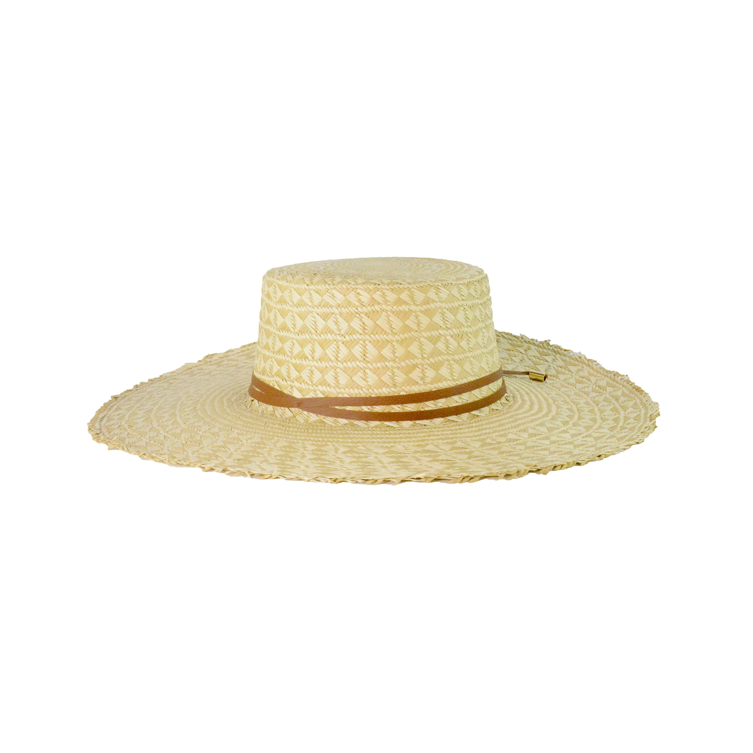 "Mariposa" Frayed Cordovan Long Brim