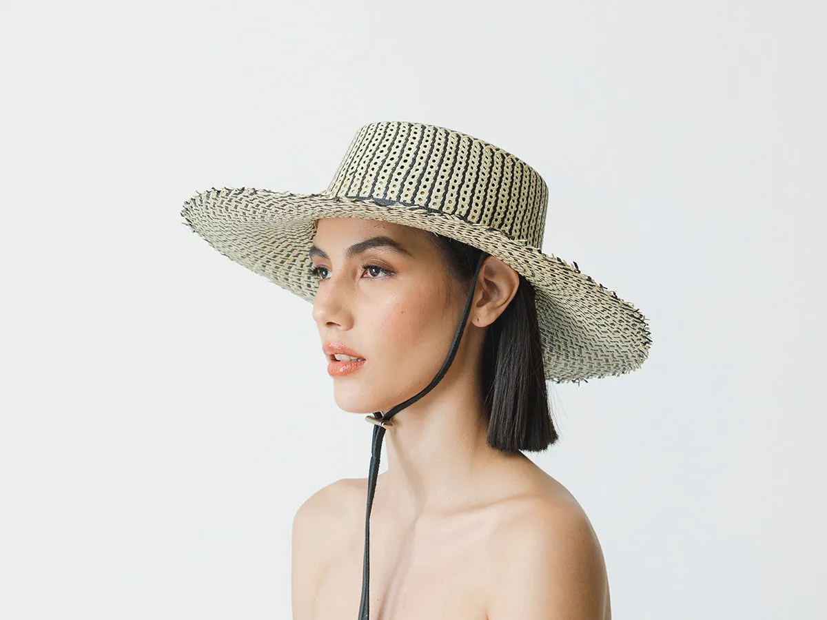"Pilares" Frayed Cordovan Long Brim