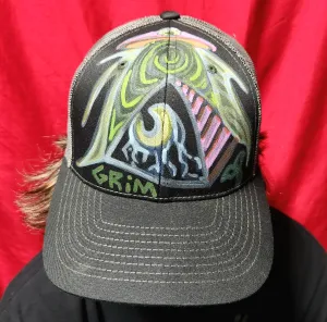"Pyramid Abduction" Custom 1-of-1 Trucker Hat