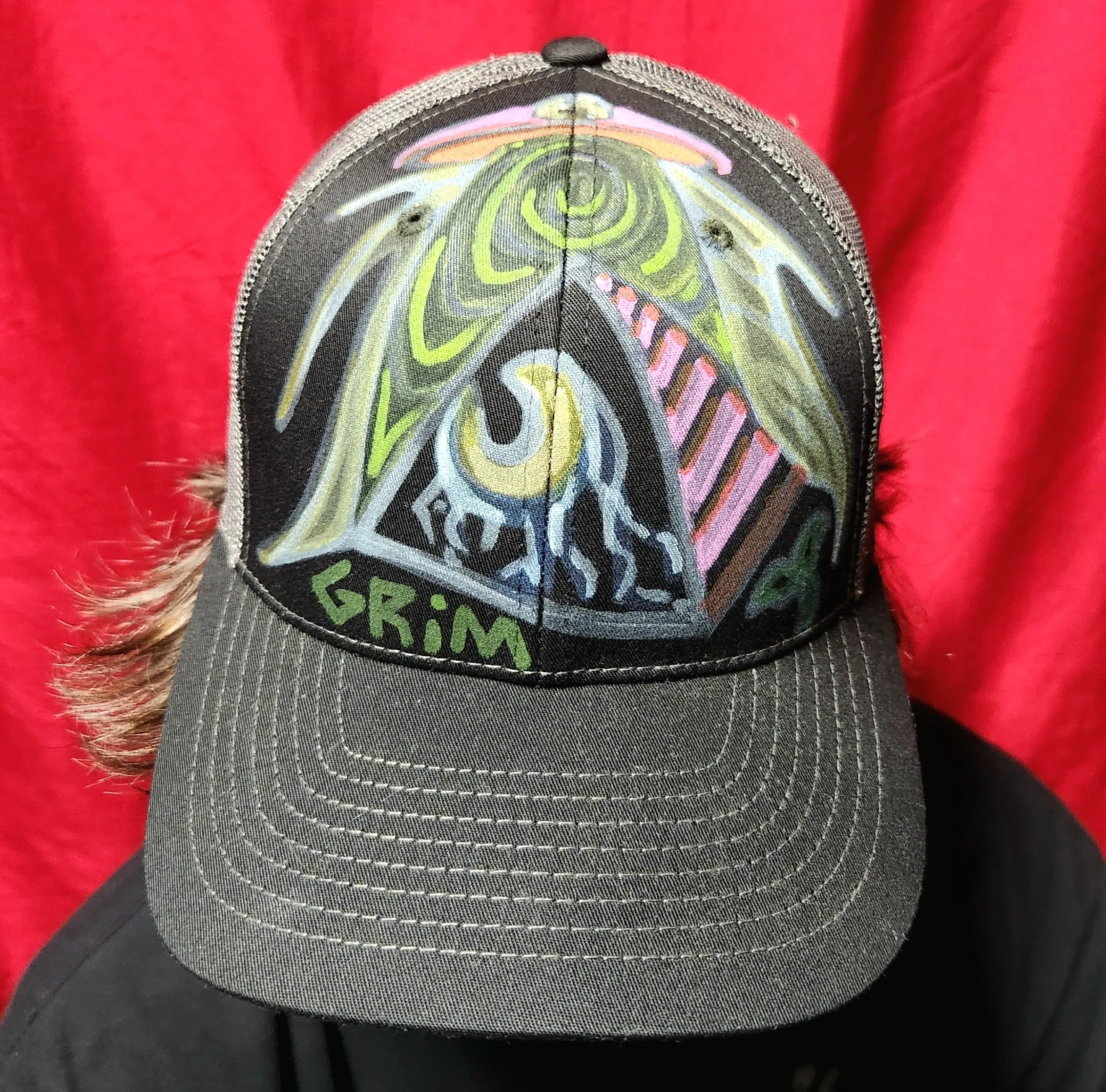 "Pyramid Abduction" Custom 1-of-1 Trucker Hat