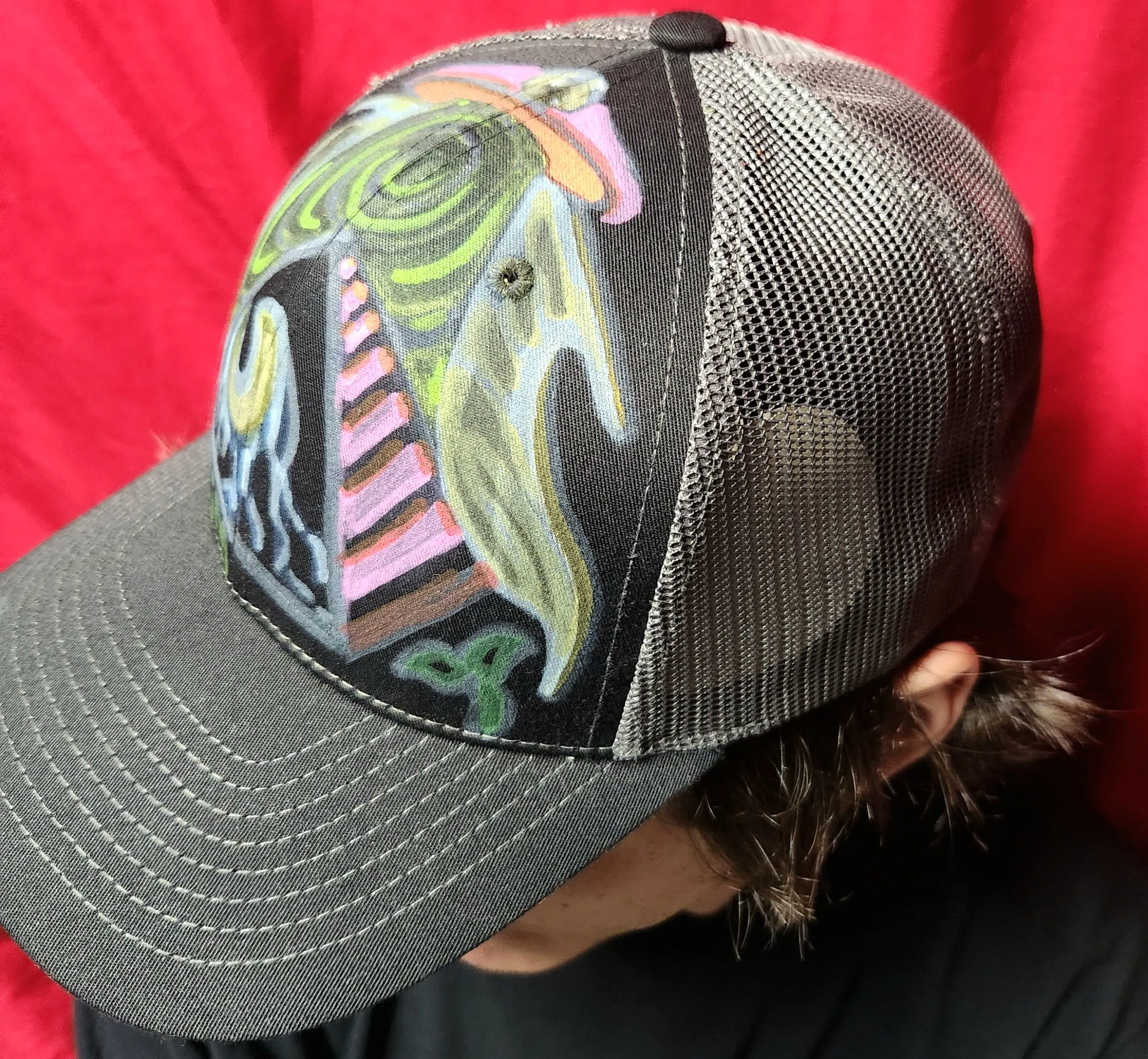 "Pyramid Abduction" Custom 1-of-1 Trucker Hat