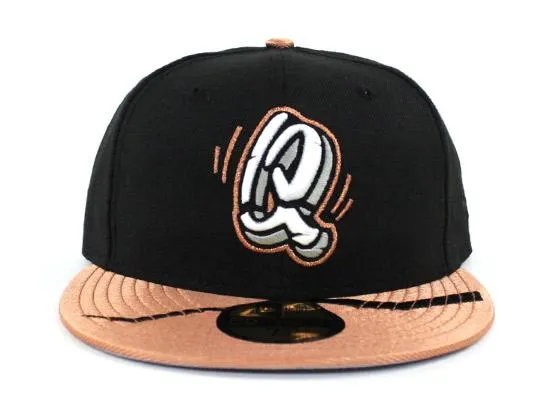Rancho Cucamonga Quakes 59Fifty New Era Fitted Hats (Air Foamposite Metallic Copper Gray Under Brim)