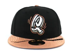 Rancho Cucamonga Quakes 59Fifty New Era Fitted Hats (Air Foamposite Metallic Copper Gray Under Brim)