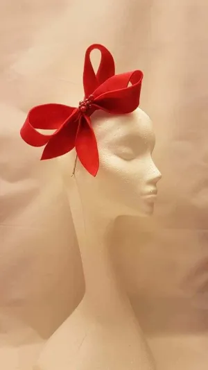 RED FELT Fascinator Headband Felt Red Blue Purple Headband Wedding  special occasion Fascinator