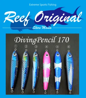 Reef Original Handmade Wood Lure - Diving Pencil Standard 170