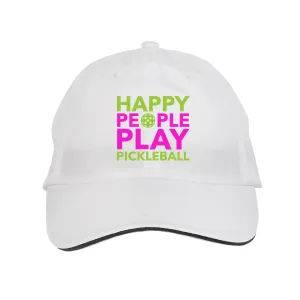 RESERVED FOR SHARON - Happy People Play Pickleball Embroidered Performance Dri-Fit Hat