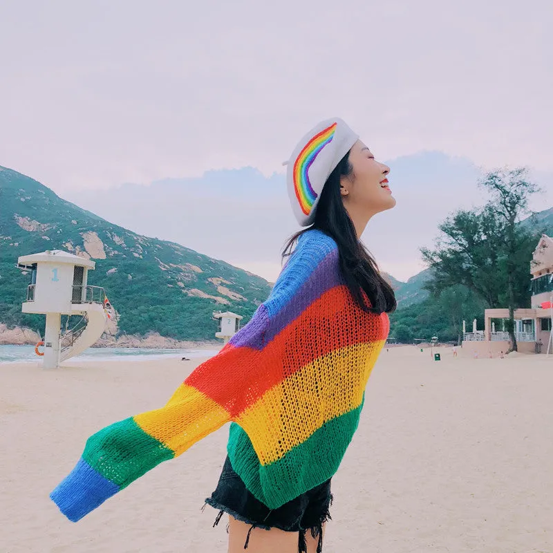 RETRO WILD RAINBOW BERET UB3424