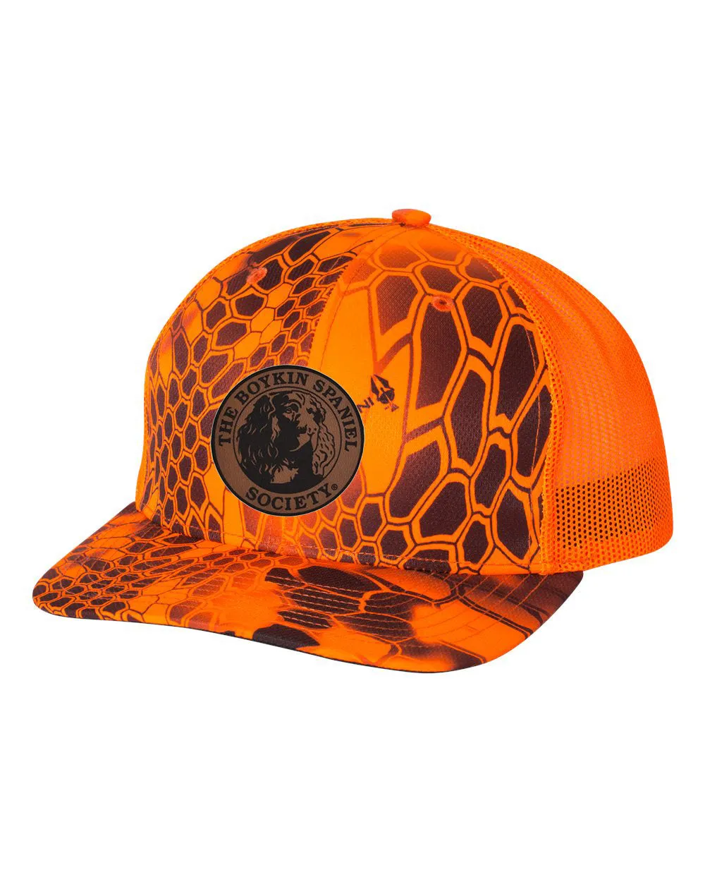 Richardson Camo/Mesh Trucker Cap w/BSS® Seal-Leather Patch