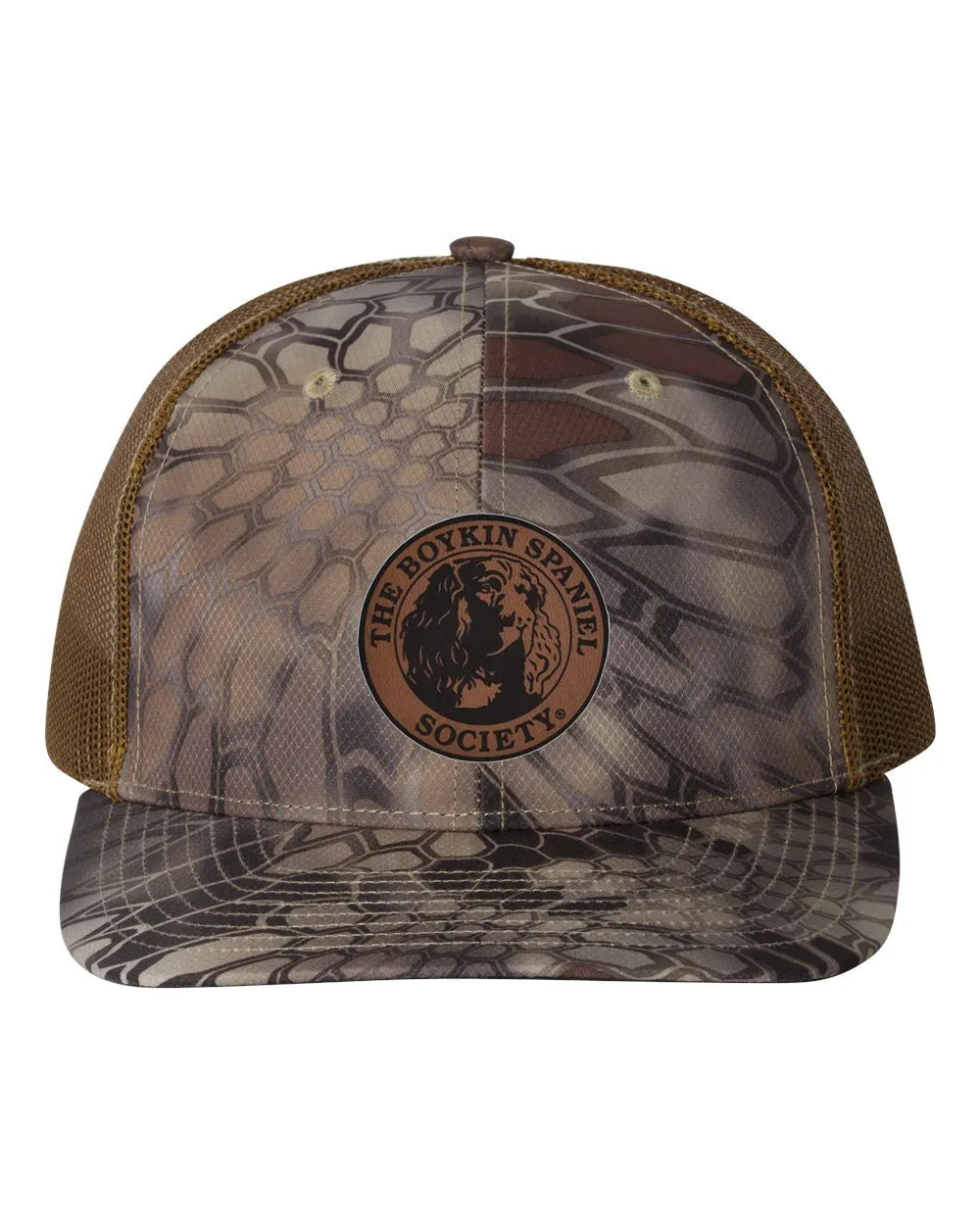 Richardson Camo/Mesh Trucker Cap w/BSS® Seal-Leather Patch