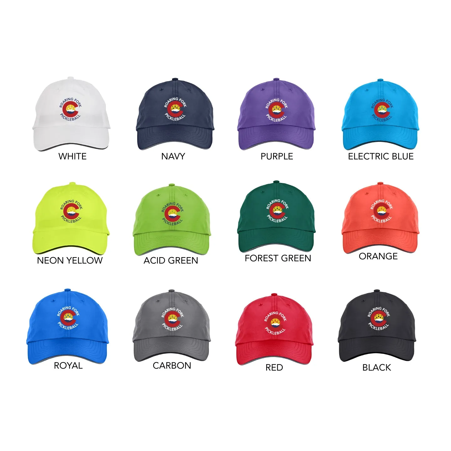 Roaring Fork Pickleball Embroidered Performance Dri-Fit Hat by Pickleball Xtra